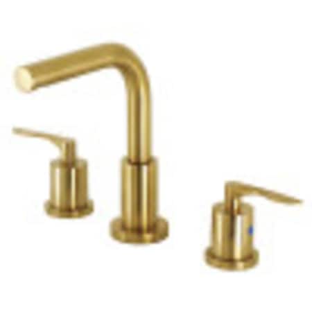 Kingston Brass FSC8953SVL Widespread Bathroom Faucet with Brass Pop-Up, Brushed Brass FSC8953SVL